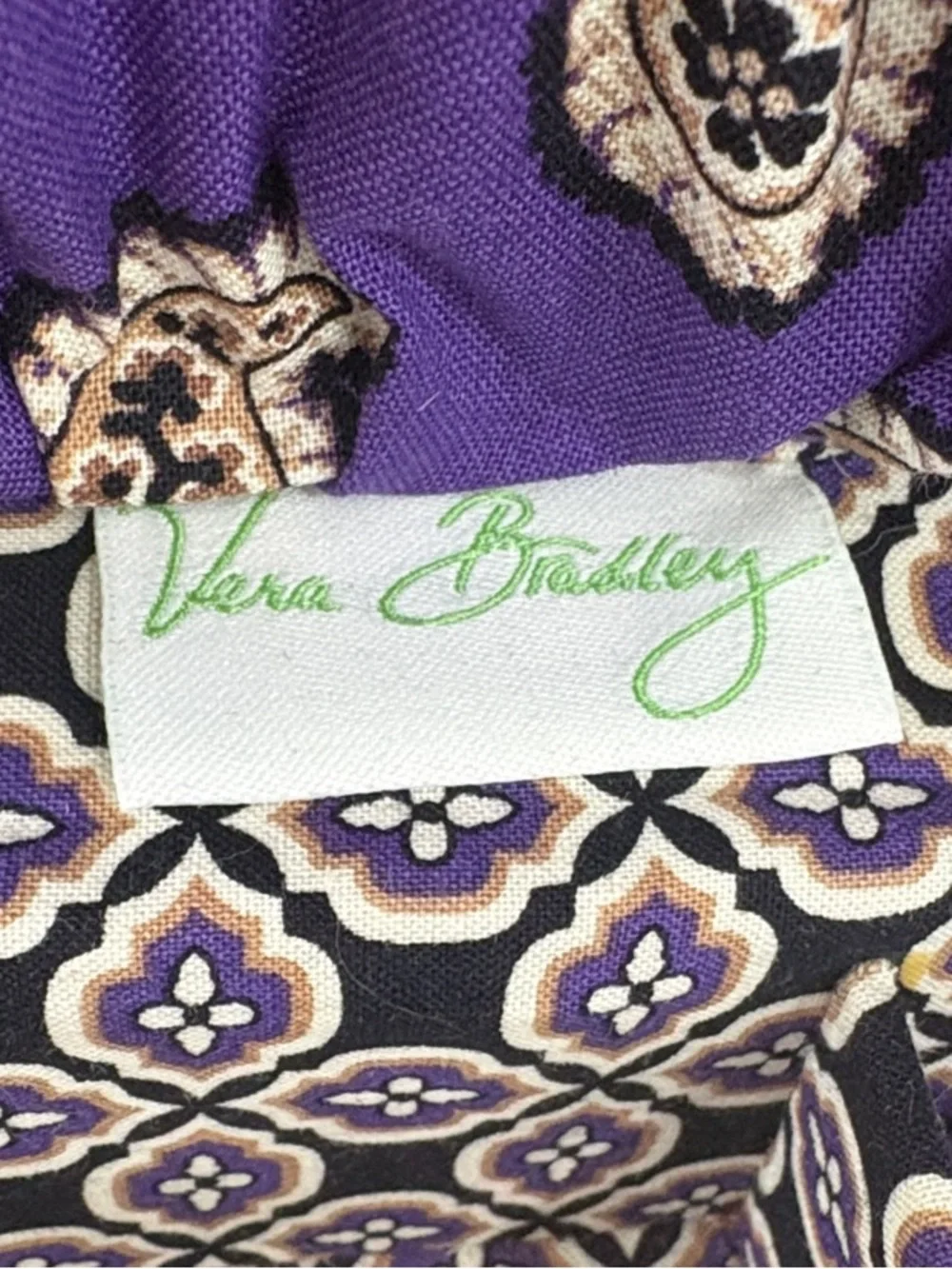 Vera Bradley Purple Paisley Quilted Jewelry Travel Hard Case